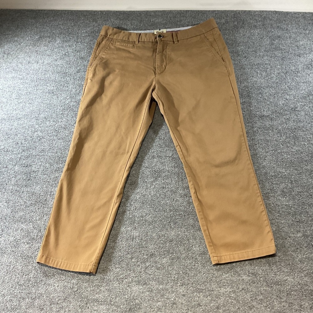 Perk Slim Fit Stretch Chinos Mens 36x26 Tan Brown Feel Good Tailored Pants
